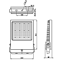 Deko-Light Outdoor LED floodlight ATIK, IP65 / IP44, 152W, 4000K 21350lm 110�, black