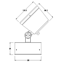 Deko-Light Projecteur d'ext�rieur COLT 15W COB r�glable IP65, gris fonc� gradable