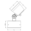 Deko-Light Projecteur d'ext�rieur COLT 8W COB RGBW RGBW, r�glable IP65, gris fonc� gradable