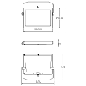 floodlight FLOOD SMD 50 swivelling, symmetrical IP65 / IP44, black 