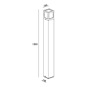  Lampadaire FACADO E27, gris fonc� gradable