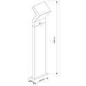 Deko-Light Lampadaire d'ext�rieur TAYGETA 1000 MOTION avec capteur IP54, gris fonc�