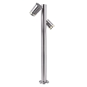 Lampadaire d�ext�rieur ZILLY II pivotant, constante de tension GU10 IP44, d�gager, argent, transparent gradable