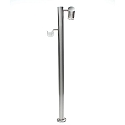 Deko-Light Lampadaire d�ext�rieur ZILLY II pivotant, constante de tension GU10 IP44, d�gager, argent, transparent gradable