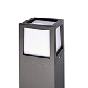 Deko-Light Colonne d��nergie FACADO SOCKET 65 2 voies, court, avec �clairage, commutable E27 IP54, gris fonc� 