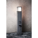 Deko-Light energy column FACADO SOCKET 100 2-fold, long, with lighting, switchable E27 IP54, dark grey 
