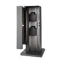 Deko-Light socket column PUKA MANA 2-fold, square, dark grey