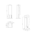 Deko-Light socket column PUKA MANA 2-fold, square, dark grey