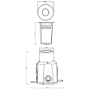 Deko-Light Lumi�re sous-marine SNAPPER II  rayonnement asym�trique IP68/max.2m, argent gradable