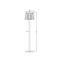  Lampadaire d'ext�rieur VELORUM E27 IP44, laiteux, noir , blanche gradable