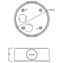 Deko-Light Surface-mounting housing for outdoor series COLT, versions 8W, � 9.65cm / H 3.5cm, aluminum, black grey