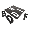Num�ros de maison CASA / LETTER A-F, noir