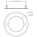 Deko-Light Bague de r�duction 210/135MM rond, m�canique, version pour montage encastr�, blanc trafic