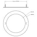 Deko-Light Bague de r�duction 280/210MM rond, m�canique, version pour montage encastr�, blanc trafic
