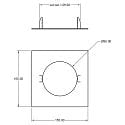 Deko-Light Bague de r�duction 155/95MM m�canique, carr�, version pour montage encastr�, blanc trafic