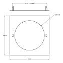 Deko-Light Bague de r�duction 280/210MM m�canique, carr�, version pour montage encastr�, blanc trafic