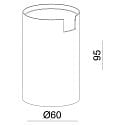 Deko-Light Bo�tier pour montage en surface CAN MIX'N MATCH 1/2 - SPOT HEAD (WALL / TABLE / FLOOR) cylindrique, m�canique, laiton