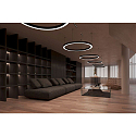 Luminaire � suspension LAUTARO 1500/80 UP/DOWN PRISMA P5 IP20, gris clair gradable