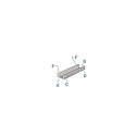 Profil en U AU-01-08 plat argent