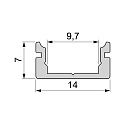 Profil en U AU-01-08 plat argent