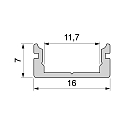 Deko-Light Profil en U AU-01-10, 10-11,3 mm plat, argent anodis�