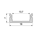 Deko-Light Profil en U AU-01-12, 12-13,3 mm plat, argent anodis�
