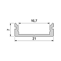 Deko-Light Profil en U AU-01-15, 15-16,3 mm plat, argent anodis�