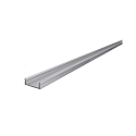 Profil en U AU-01-15 plat, argent mat