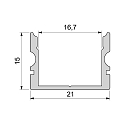 Deko-Light Profil en U AU-02-15, 15-16,3 mm haut, argent anodis�
