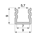 Deko-Light Profil en U AU-02-05, 5-5,7 mm haut, argent anodis�