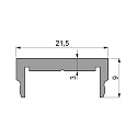 Deko-Light Profil T-02-20, AH-01-20, argent