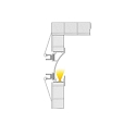 Deko-Light Profil� pour construction � sec EL-02-12, 14mm, blanche