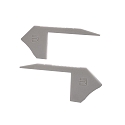  Accessories for LED profile P-AL-01-10 endcaps, 2 items, grey