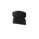 Endcaps f-AU-02-12, 18 mm, 2 items, black