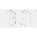 Endcaps H-EL-03-10 set 2 items, grey
