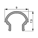 Deko-Light Accessoire Couverture du profil R-01-05, satin�