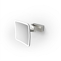 Miroir avec �clairage VISION S miroir avec grossissement 5x IP44, acier inoxydable mat 