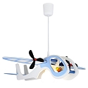 Luminaire � suspension FLUGZEUG MIT JOE � 1 flamme E27 IP20, Bleu clair, blanche