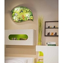 Elobra Luminaire de plafond BLATT WILDNIS TIERWELT 3 flammes E14, vert