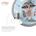 Elobra Luminaire de plafond LITTLE INDIANS �WASCHB�R OSKAR� 3 flammes E14, bleu, marron