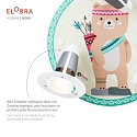 Elobra Luminaire de plafond LITTLE INDIANS �B�R BJ�RN� 3 flammes E14, vert, jaune