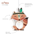 Elobra Luminaire � suspension LITTLE INDIANS �FUCHS FILIP� E27, orange