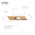 Elobra Luminaire de plafond PANAMA XL � 2 flammes, ch�ne naturel gradable