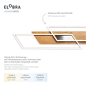 Elobra Luminaire de plafond PANAMA XL � 2 flammes, ch�ne naturel gradable