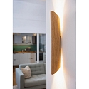 Elobra Luminaire mural COLOMBIA à 2 flammes GU10, chêne naturel gradable