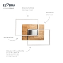 Elobra Luminaire de plafond PANAMA S � 2 flammes, ch�ne naturel gradable