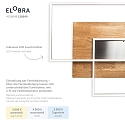 Elobra Luminaire de plafond PANAMA S � 2 flammes, ch�ne naturel gradable