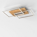 Elobra Luminaire de plafond PANAMA L à 2 flammes, chêne naturel gradable
