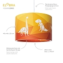 Elobra Pendant luminaire DINOS 25/40, E27, green