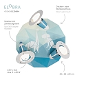 Elobra Rondell DINOS, 3x E14, blue